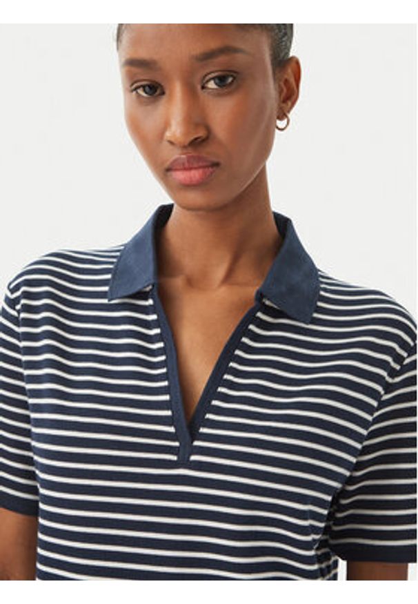 TOMMY HILFIGER - Tommy Hilfiger Polo WW0WW48720 Granatowy Relaxed Fit. Typ kołnierza: polo. Kolor: niebieski. Materiał: bawełna