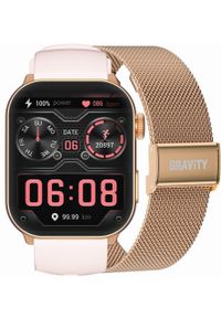 Gravity - SMARTWATCH UNISEX GRAVITY GT28-6 - ROZMOWY BLUETOOTH, DODATKOWY PASEK (sg037f). Rodzaj zegarka: smartwatch