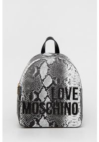 Love Moschino plecak damski kolor szary mały wzorzysty. Kolor: szary