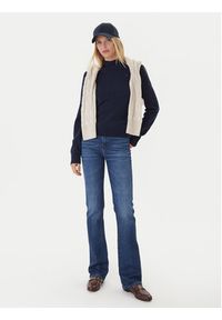 TOMMY HILFIGER - Tommy Hilfiger Sweter WW0WW47468 Granatowy Regular Fit. Kolor: niebieski. Materiał: wełna #5