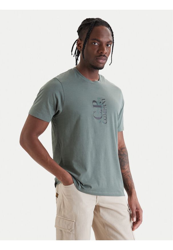 C.P. Company T-Shirt 20CMTS084A005100W Zielony Regular Fit. Kolor: zielony. Materiał: bawełna