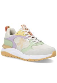 Półbuty damskie sneakersy beżowe Rieker W2506-60. Kolor: beżowy. Materiał: skóra ekologiczna #1