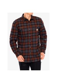 Koszula męska Carhartt Heavyweight Flannel L/S Plaid Shirt. Kolor: czerwony
