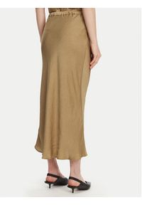 Marella Spódnica midi No 2513101055 Beżowy Regular Fit. Kolor: beżowy. Materiał: acetat #3