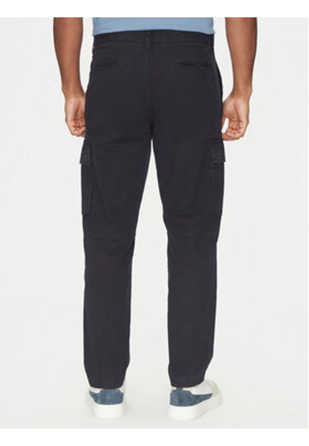 BOSS Spodnie materiałowe Sisla-8 50530599 Granatowy Regular Fit. Kolor: niebieski. Materiał: bawełna