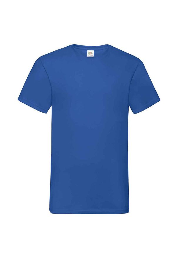 FRUIT OF THE LOOM - Koszulka Unisex Dla Dorosłych Z Dekoltem W Szpic. Kolor: niebieski
