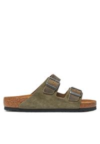 Birkenstock Klapki Arizona Leve 1028151 Khaki. Kolor: brązowy. Materiał: skóra