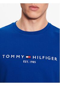 TOMMY HILFIGER - Tommy Hilfiger T-Shirt Logo MW0MW11797 Granatowy Slim Fit. Kolor: niebieski. Materiał: bawełna