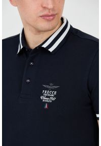Aeronautica Militare - AERONAUTICA MILITARE Granatowe męskie polo Short Sleeve, Rozmiar M. Typ kołnierza: polo. Kolor: niebieski #3