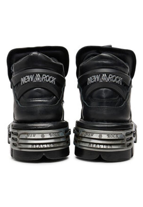 NEW ROCK Sneakersy M-110-S1 Czarny. Kolor: czarny. Materiał: skóra