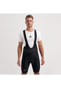 ROGELLI - Spodenki rowerowe męskie Rogelli BASIC DE LUXE na szelkach. Kolor: czarny