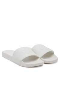 Calvin Klein Jeans Klapki Slide Hf Mono Cv YM0YM01282 Biały. Kolor: biały. Materiał: materiał
