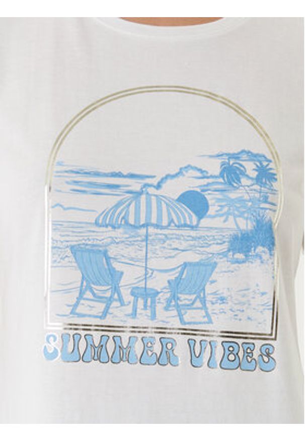 Morgan T-Shirt 251-DVIBES Biały Regular Fit. Kolor: biały. Materiał: bawełna
