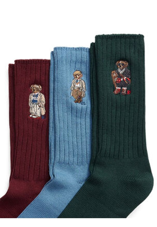 Polo Ralph Lauren Skarpety długie 449P04718001 Kolorowy. Materiał: materiał, bawełna. Wzór: kolorowy