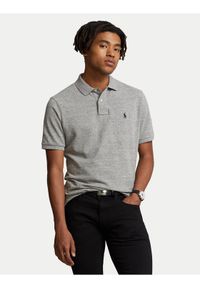 Polo Ralph Lauren Polo 710548797011 Szary Slim Fit. Typ kołnierza: polo. Kolor: szary. Materiał: bawełna