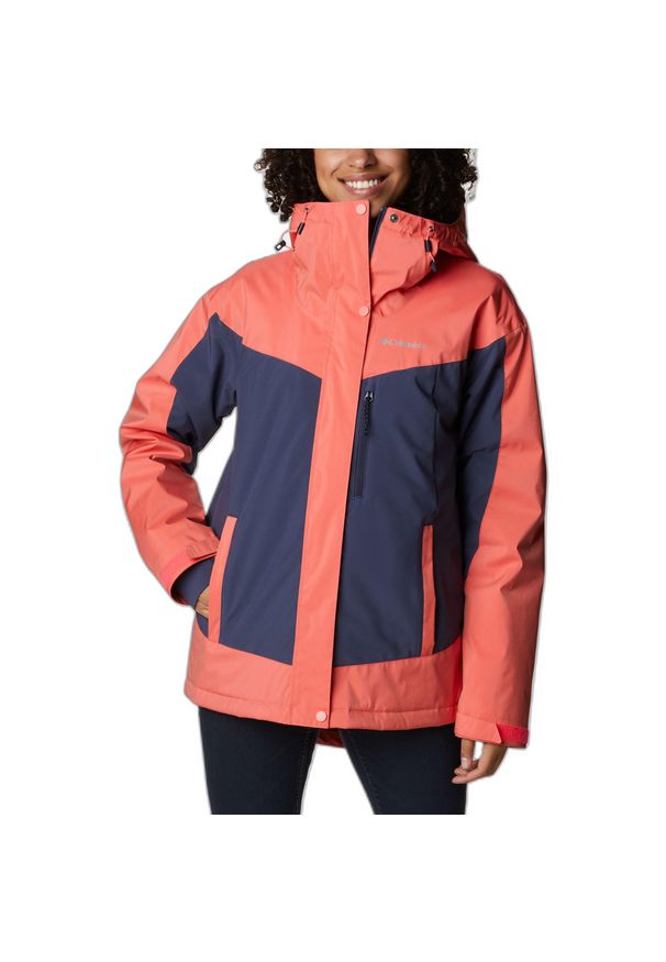 columbia - Damska kurtka wodoodporna Columbia Point Park™. Kolor: różowy. Technologia: Omni-Heat (Columbia). Sport: turystyka piesza
