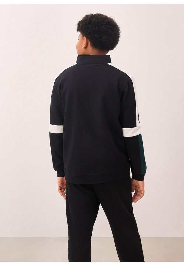 bonprix - Rozpinana bluza dresowa z czystej bawełny organicznej. Kolor: czarny. Materiał: bawełna, dresówka