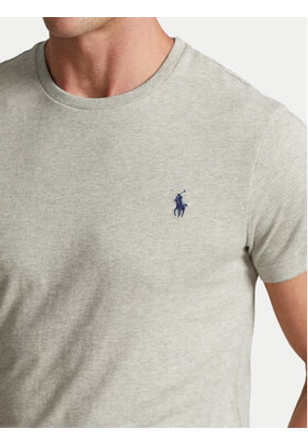 Polo Ralph Lauren T-Shirt Bsr 710680785 Szary Custom Slim Fit. Typ kołnierza: polo. Kolor: szary. Materiał: bawełna