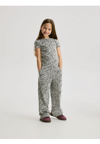 Reserved - Żakardowe spodnie - wielobarwny. Materiał: żakard #1