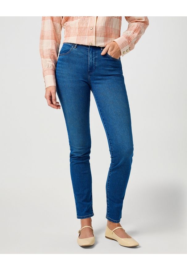 Wrangler - WRANGLER DAMSKIE SPODNIE JEANSOWE WRANGLER SLIM SERENE STORM 112362592