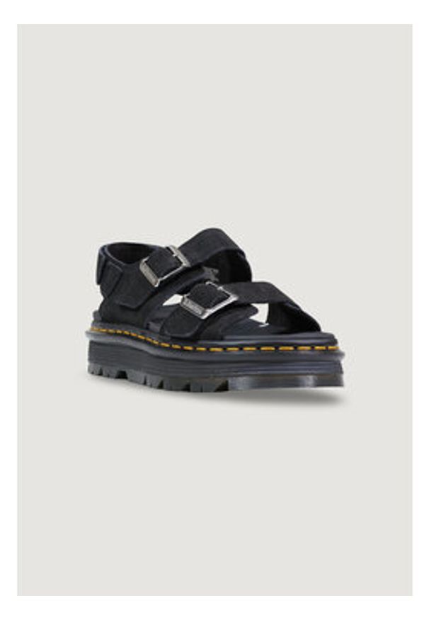 Dr. Martens Sandały Zebzag Sandals DM42689001 Czarny. Kolor: czarny. Materiał: skóra, zamsz