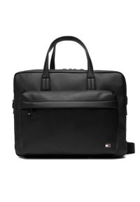TOMMY HILFIGER - Tommy Hilfiger Torba na laptopa Th Flag Computer Bag AM0AM13989 Czarny. Kolor: czarny. Materiał: skóra #1