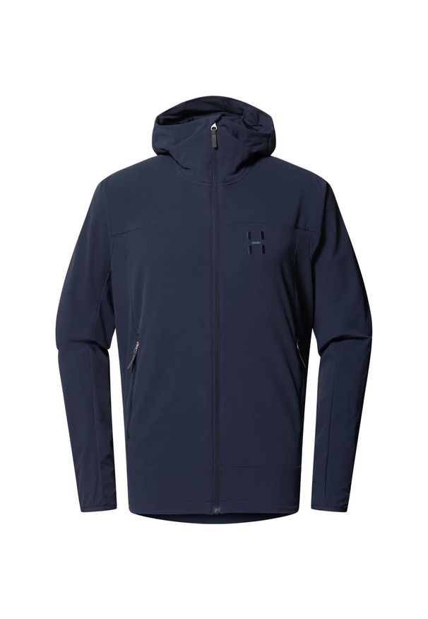 Haglöfs - Kurtka przeciwdeszczowa męska Rosson Softshell Hood. Kolor: szary. Materiał: softshell