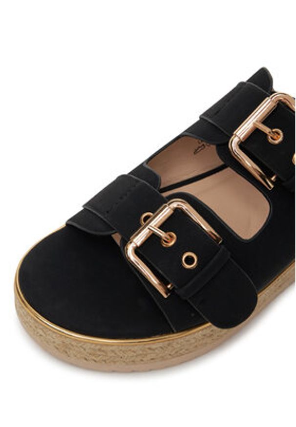 Jenny - JENNY Espadryle LB-P1434-YLD Czarny. Kolor: czarny. Materiał: syntetyk, materiał