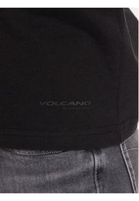 Volcano T-Shirt Slit M02370-S23 Czarny Regular Fit. Kolor: czarny. Materiał: bawełna