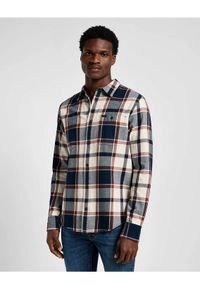 Lee - MĘSKA KOSZULA KRATA LEE LEESURE SHIRT BLUE 112355726