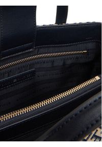TOMMY HILFIGER - Tommy Hilfiger Torebka Th Jacquard Satchel AW0AW17444 Granatowy. Kolor: niebieski #3
