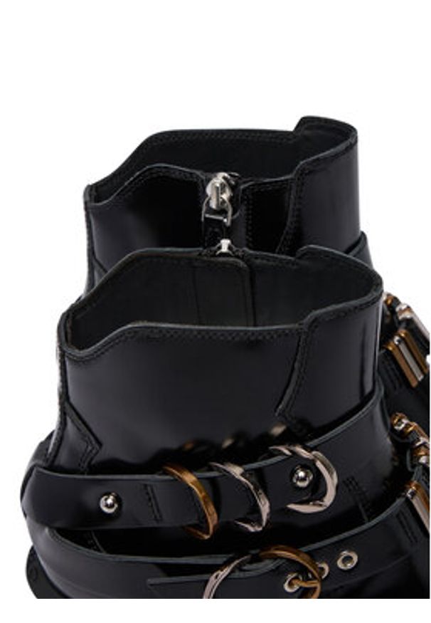 Pinko - PINKO Botki Ankle Boot Box Calf SD0343 P114 Z99 Czarny. Kolor: czarny. Materiał: lakier, skóra