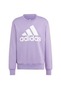 Adidas - Bluza męska adidas Essentials French Terry Big Logo. Kolor: wielokolorowy, biały, fioletowy. Materiał: materiał