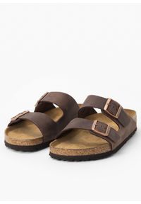 Birkenstock - Klapki męskie BIRKENSTOCK ARIZONA. Okazja: do pracy, na co dzień, na spacer. Kolor: brązowy. Styl: casual #3