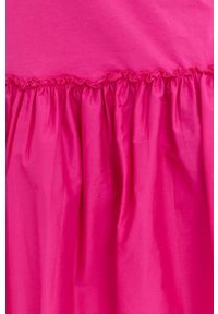 Liu Jo sukienka maxi rozkloszowana. Kolor: różowy. Materiał: tkanina, dzianina. Długość rękawa: na ramiączkach. Typ sukienki: rozkloszowane. Długość: maxi #2