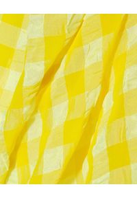 AGGI - Żółta spódnica w kratkę Lola. Kolor: żółty. Materiał: tkanina, jedwab, wiskoza. Wzór: kratka #7