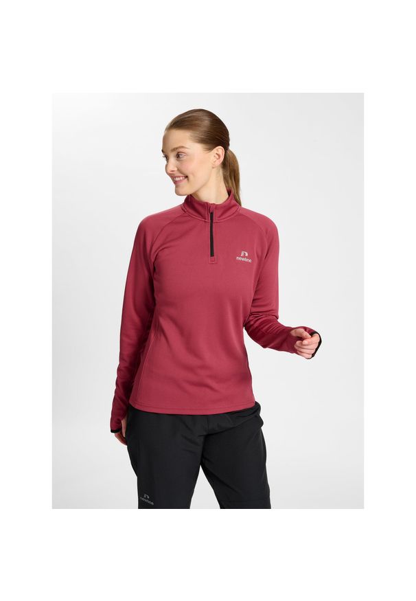 NewLine - Bluza damska 1/2 zip z długim rękawem Newline Phoenix. Kolor: czerwony, różowy, wielokolorowy. Długość rękawa: długi rękaw. Długość: długie