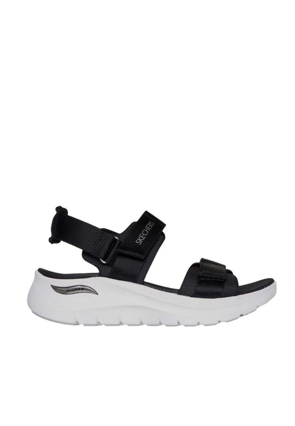 skechers - Sandały SKECHERS ARCH FIT 2.0 Czarny. Okazja: na plażę. Kolor: czarny. Materiał: tkanina. Styl: sportowy