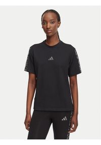 Adidas - adidas T-Shirt Seasonal Essentials Animal Print 3-Stripes KH1550 Czarny Regular Fit. Kolor: czarny. Materiał: bawełna. Wzór: nadruk #1