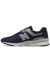 Buty męskie New Balance CM997HCE - granatowe. Okazja: na co dzień. Kolor: niebieski. Materiał: zamsz, syntetyk, materiał, tworzywo sztuczne. Szerokość cholewki: normalna #4