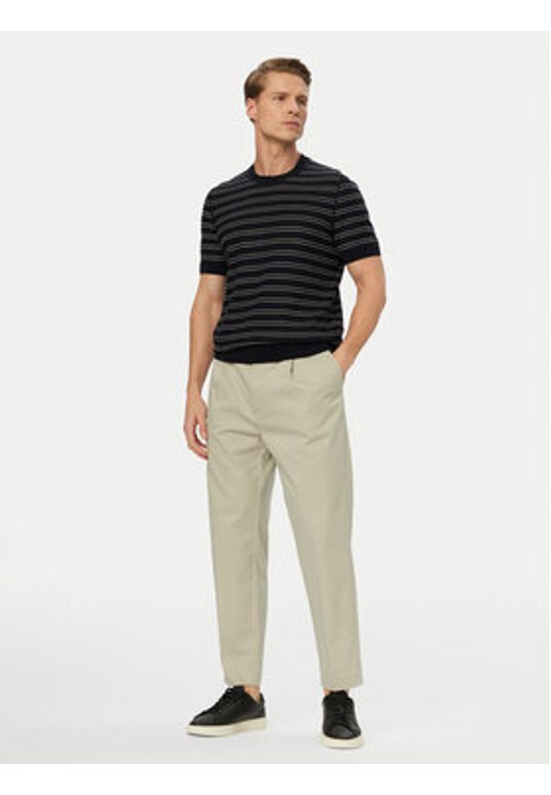 BOSS T-Shirt H-Nalon 50560482 Granatowy Regular Fit. Kolor: niebieski. Materiał: lyocell