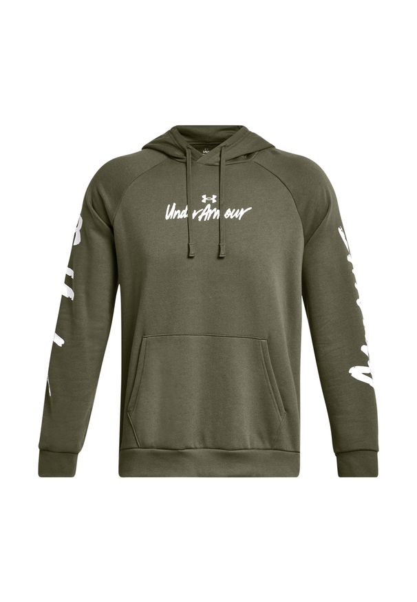 Bluza męska Under Armour Rival Fleece Graphic HD. Kolor: zielony. Sport: fitness