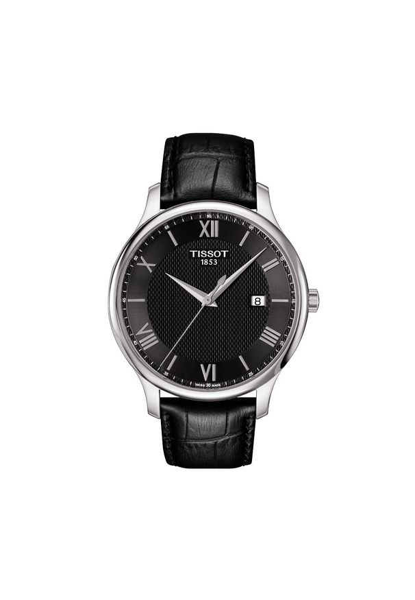 TISSOT PROMOCJA Tradition T063.610.16.058.00. Materiał: skóra, materiał. Styl: vintage, elegancki, retro, klasyczny, biznesowy