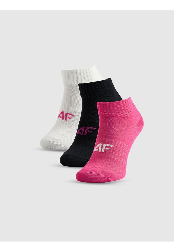 4f - 4F Skarpetki krótkie (3-pack) dziewczęce - multikolor 35-37. Kolor: wielokolorowy