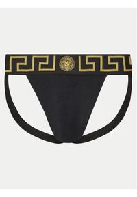 VERSACE - Versace Slipy Jock Strap AUU01017 1A10011 Czarny. Kolor: czarny. Materiał: bawełna #1