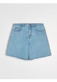Sinsay - Szorty jeansowe bermudy - niebieski. Kolor: niebieski. Materiał: jeans #1