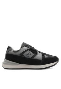 Badura Sneakersy GRAFTON-23 MB Czarny. Kolor: czarny. Materiał: skóra, zamsz