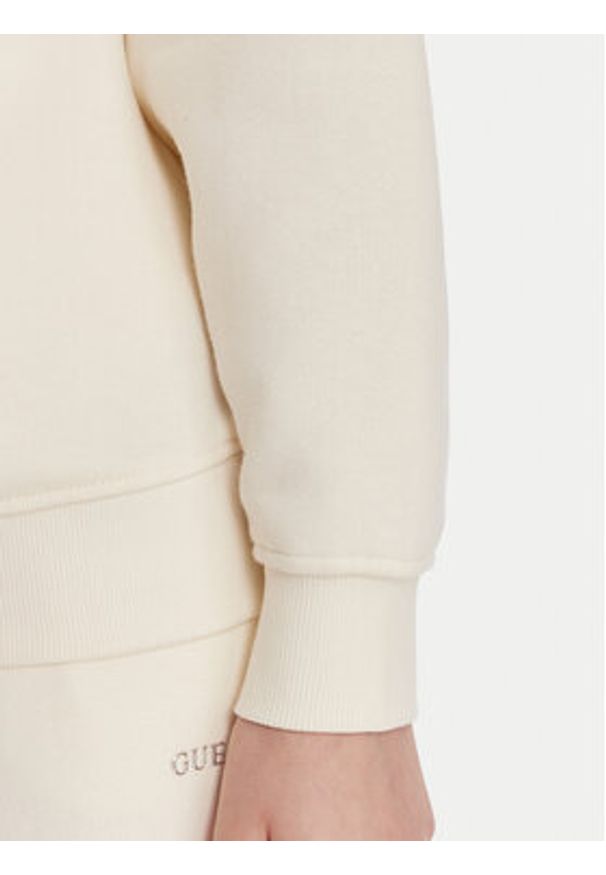 Guess Bluza V6RQ13 K9V31 Écru Regular Fit. Kolor: kremowy. Materiał: bawełna