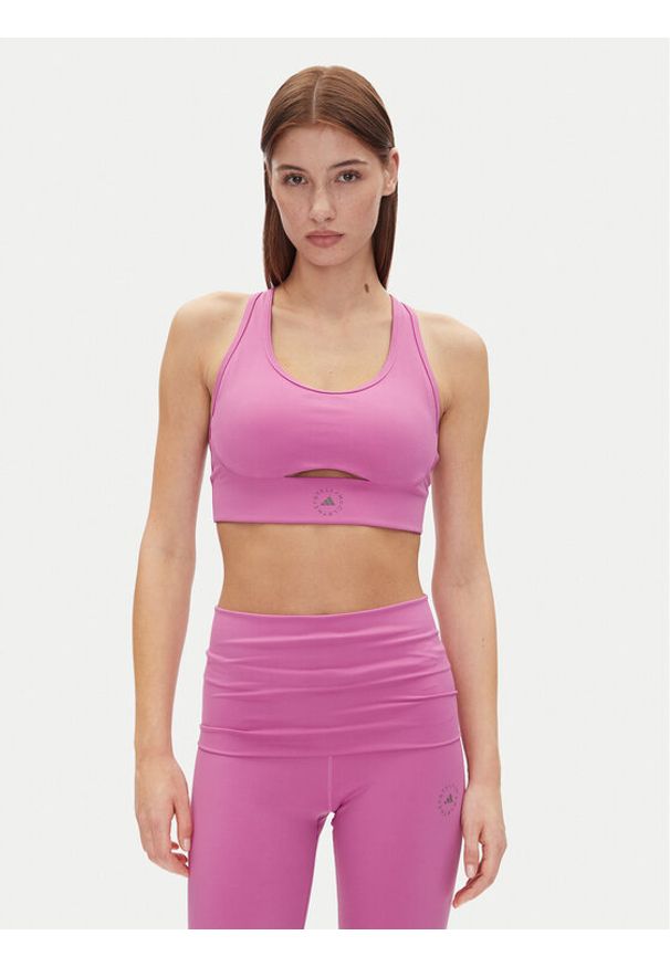 Adidas by Stella McCartney - adidas by Stella McCartney Biustonosz sportowy TrueStrength JJ1639 Różowy Slim Fit. Kolor: różowy. Materiał: syntetyk