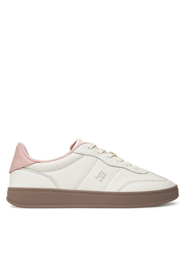 TOMMY HILFIGER - Tommy Hilfiger Sneakersy Th Premium Heritage Sneaker FW0FW08755 Écru. Materiał: skóra